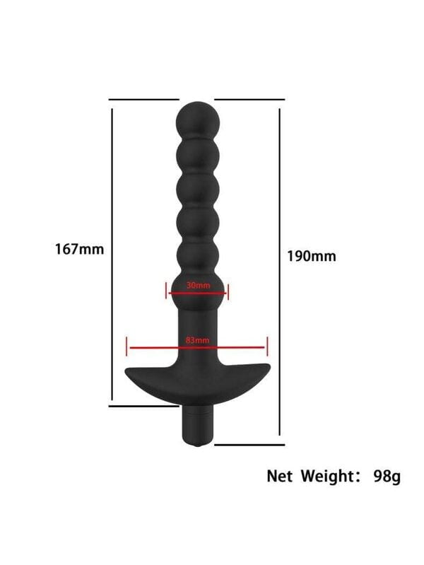 Vibrerende anale kralen butt plug