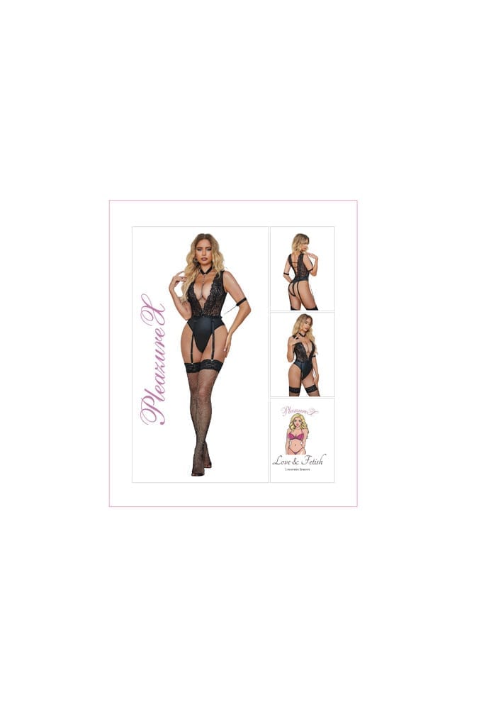 PleazureX Spitzen-Lingerie-Bodysuit mit Fesseln – Bild 8
